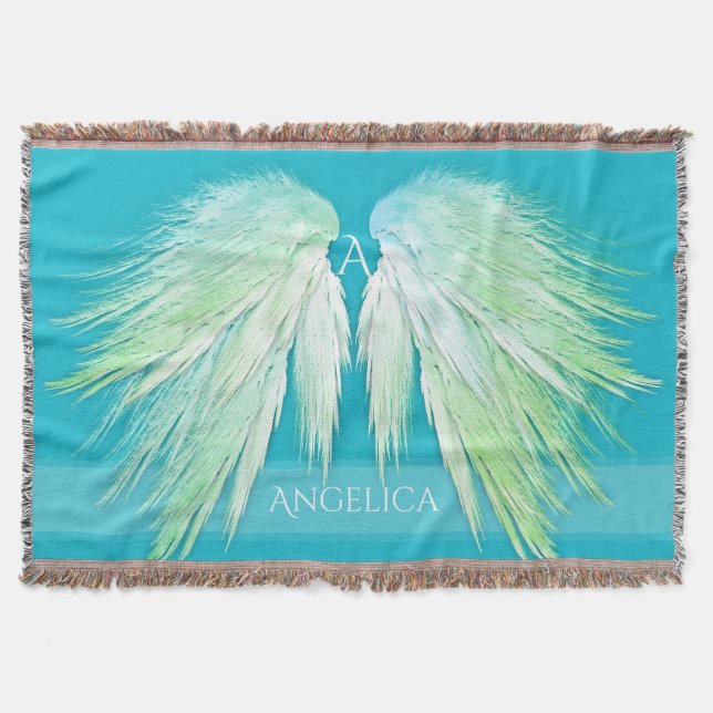 ANGEL WINGS Monogram Name Fresh Ombre Decke (Vorderseite)