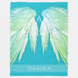 ANGEL WINGS Monogram Name Fresh Ombre Fleecedecke