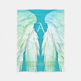 ANGEL WINGS Monogram Name Fresh Ombre Fleecedecke
