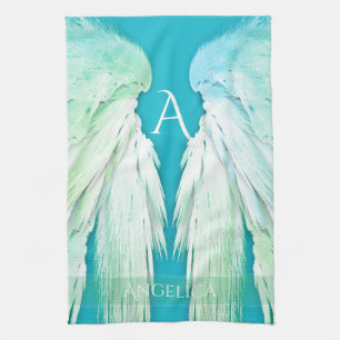 ANGEL WINGS Monogram Name Fresh Ombre Geschirrtuch