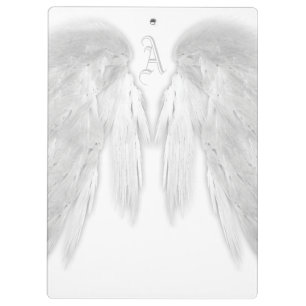 ANGEL WINGS Monogram White Klemmbrett
