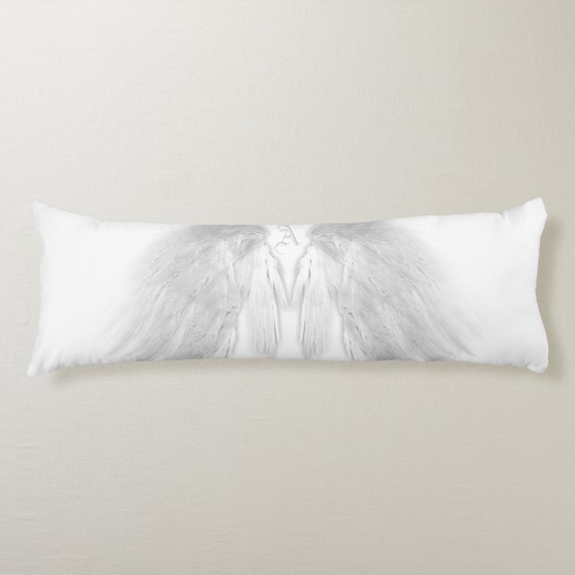 ANGEL WINGS Monogram White Seitenschläferkissen (Vorderseite)