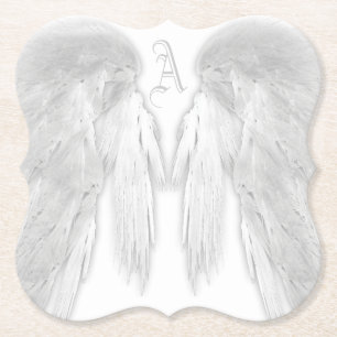 ANGEL WINGS Monogram White Untersetzer