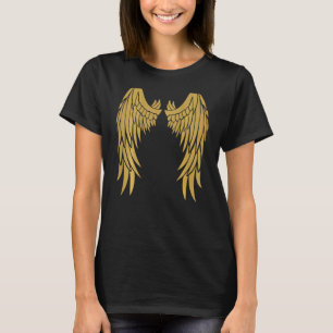 Angel Wings on your Back - Gold Glam Himmlisch Fan T-Shirt