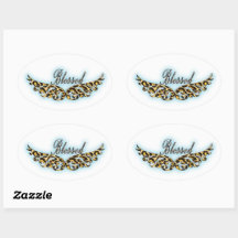 Angel Wings Oval Sticker