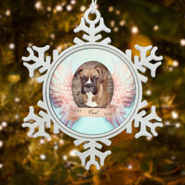 Angel Wings Pet Memorial Snowflake Ornament (Von Creator hochgeladen)