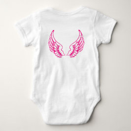 Angel Wings Pink Baby Bodysuit Strampler