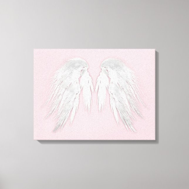 ANGEL WINGS Pink Leinwanddruck (Vorderseite)
