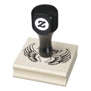 ANGEL WINGS RUBBER BRIEFMARKE GUMMISTEMPEL