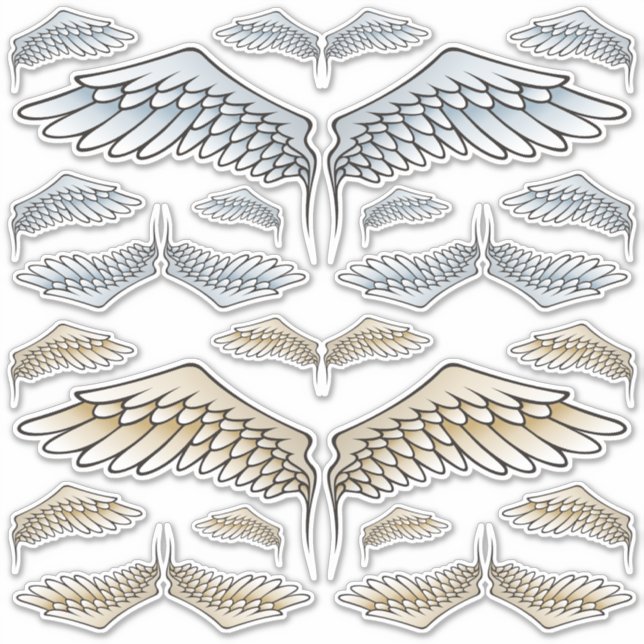 Angel Wings Set Stickers Aufkleber (Vorderseite)