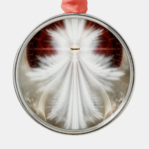 Angel Wings Snowflake Fraktal Art Ornament Aus Metall