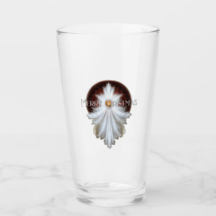 Angel Wings Snowflake Frohe Weihnachten TW ISO Glas