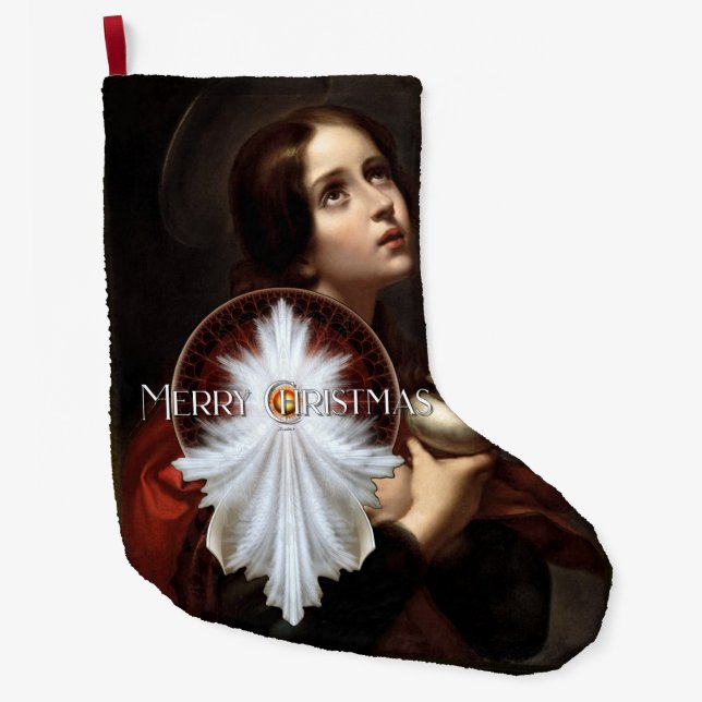 Angel Wings Snowflake Frohe Weihnachten TW ISO Großer Weihnachtsstrumpf (Vorderseite)