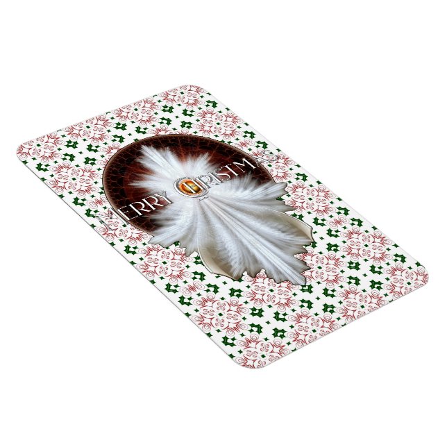 Angel Wings Snowflake Frohe Weihnachten TW ISO Magnet (Rechte Seite)