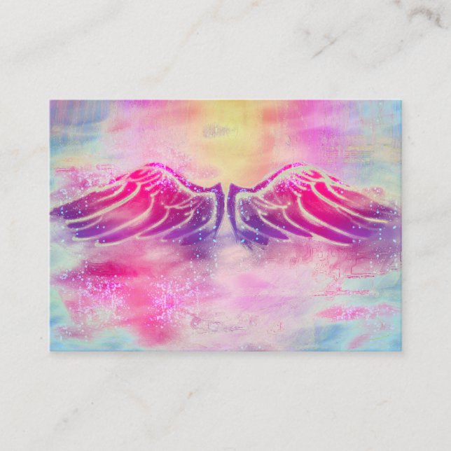 Angel Wings Spirituelle Lightworker Business Card Visitenkarte (Vorderseite)