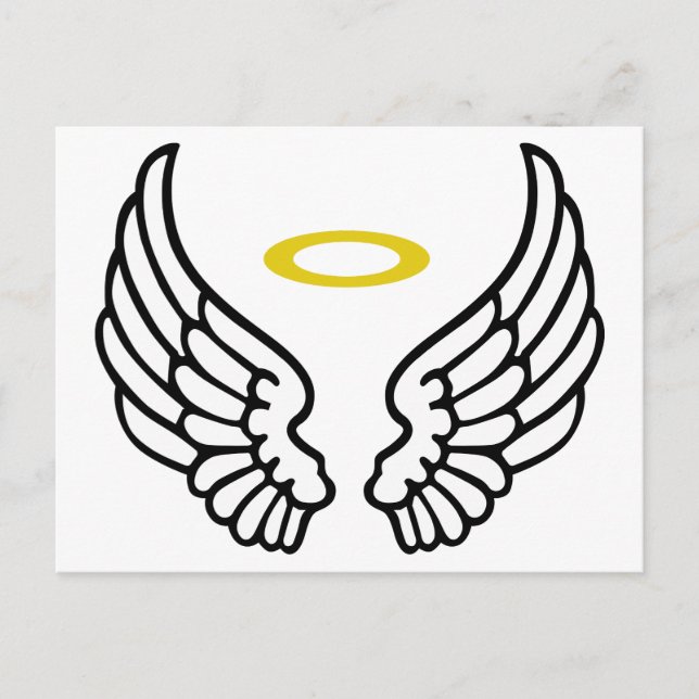 Angel Wings und Halo Postkarte (Vorderseite)