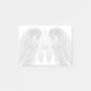 ANGEL WINGS White Custom Monogram Post-it Klebezettel