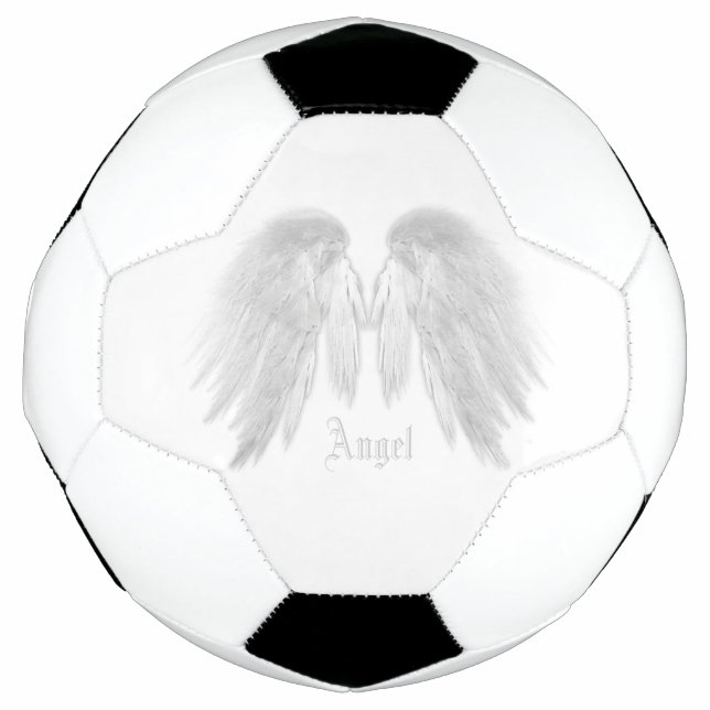 ANGEL WINGS White Individuelle Name Fußball (Vorderseite)