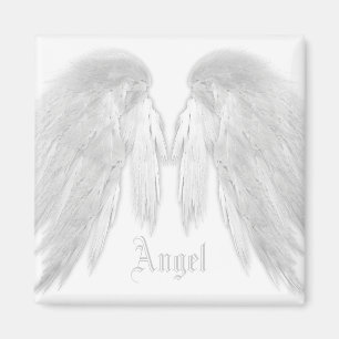 ANGEL WINGS White Individuelle Name Magnet