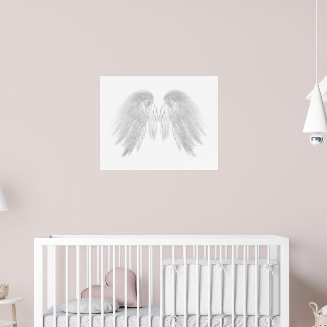 ANGEL WINGS White Poster (Kinderzimmer 2)