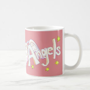 Angel Wings Word Art Custom Coffee Cup Tasse