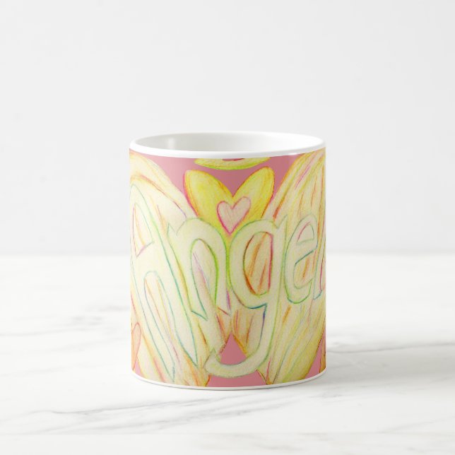 Angel Wings Word Art Custom Coffee Cups Kaffeetasse (Mittel)