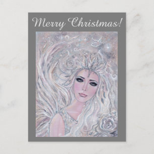 Angel Winter Rose von Renee Lavoie Postcard Postkarte