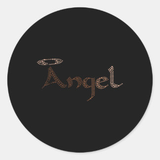Angel Women Black History Monat Farbe Männer Afrik Runder Aufkleber