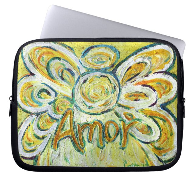 Angel Word Amor Computer Sleeve Electronics Bag (Vorderseite)