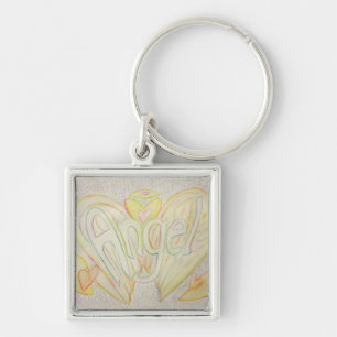 Angel Word Art Malerei Inspiration Key Chains Schlüsselanhänger