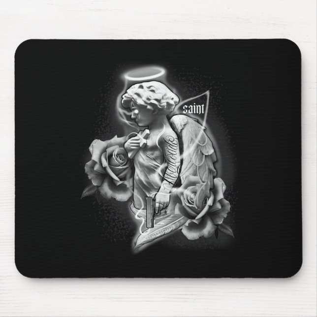 Angel X St. X Rose Tattoo Mousepad (Vorne)