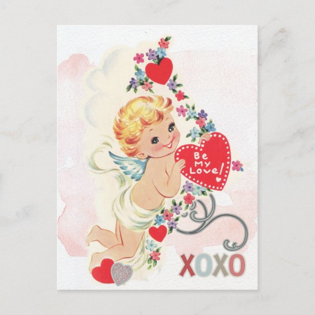 Angel Xoxo-Herz Postkarte (Vorderseite)