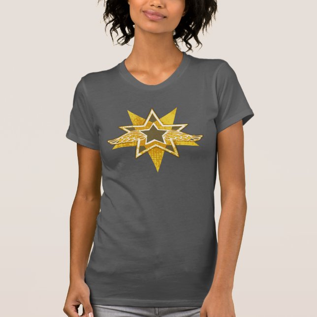 Angela Flügel Goldener T - Shirt (Vorderseite)