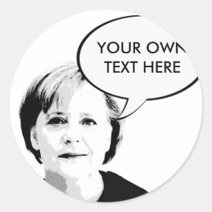 Angela Merkel -- Internationaler Führer - .png Runder Aufkleber