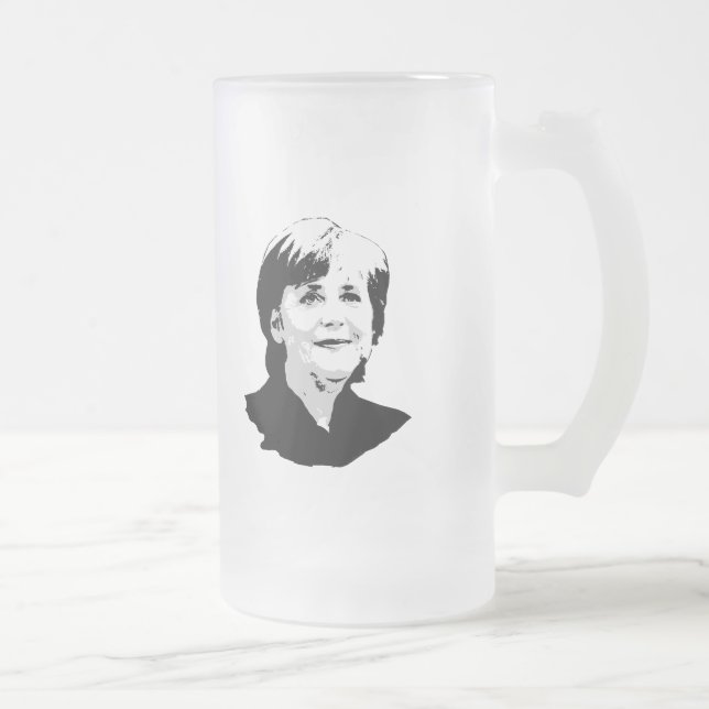 Angela Merkel Mattglas Bierglas (Rechts)