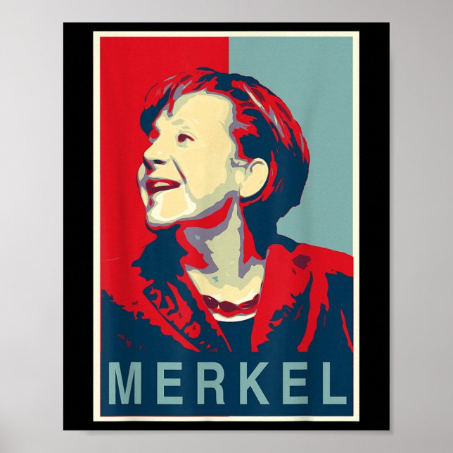 Angela Merkel - Obama-Stil Poster (Vorne)