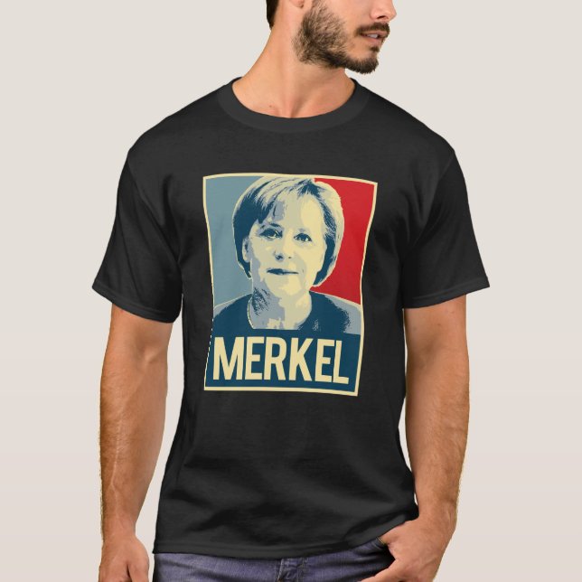 Angela Merkel-Propaganda T-Shirt (Vorderseite)