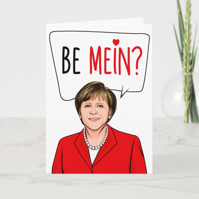 ANGELA MERKEL: Seien Sie Mein Karte (Vorderseite)