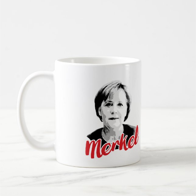 ANGELA MERKEL-Unterzeichnung - - Tasse (Links)