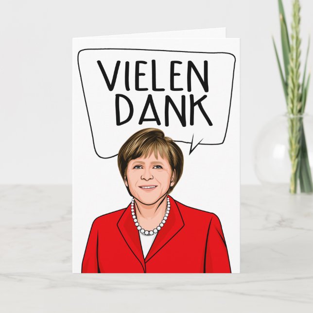 ANGELA MERKEL: Vielen Dank / Thank You Karte (Vorderseite)