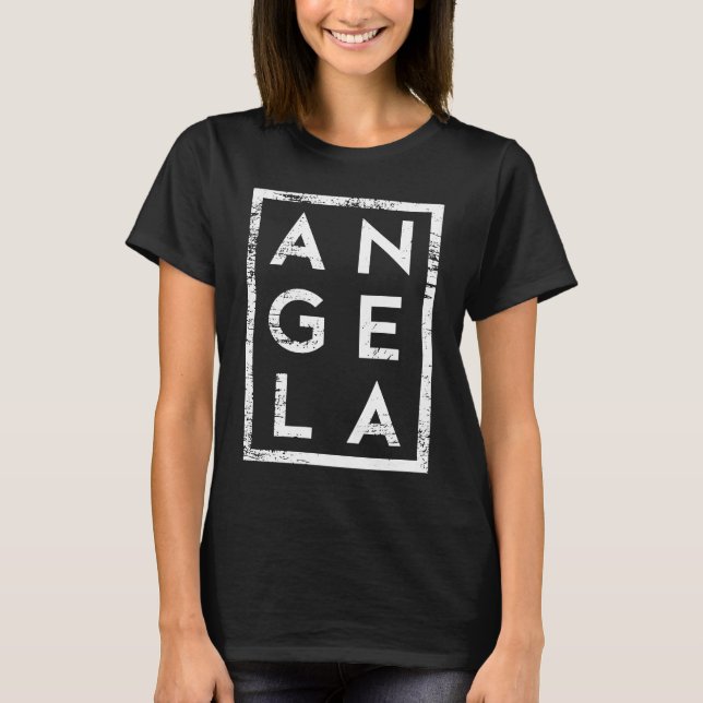 Angela Minimalismus T-Shirt (Vorderseite)
