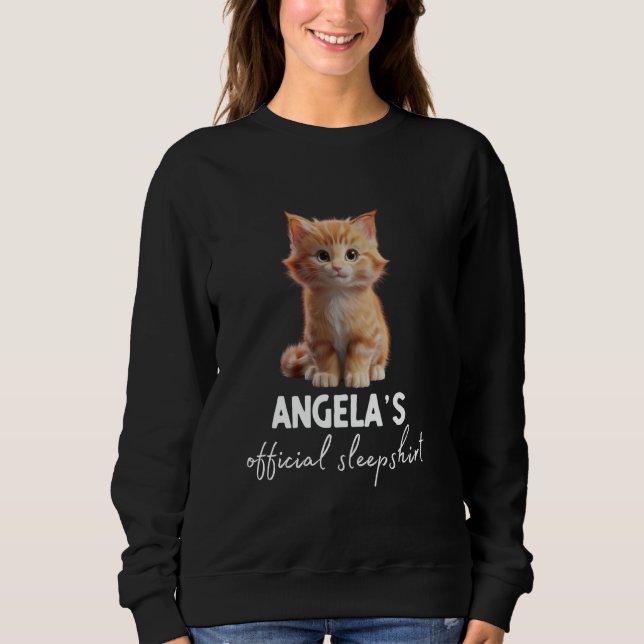 ANGELA's Offizielles Cat Sleepshirt Pajama Sweatshirt (Vorderseite)