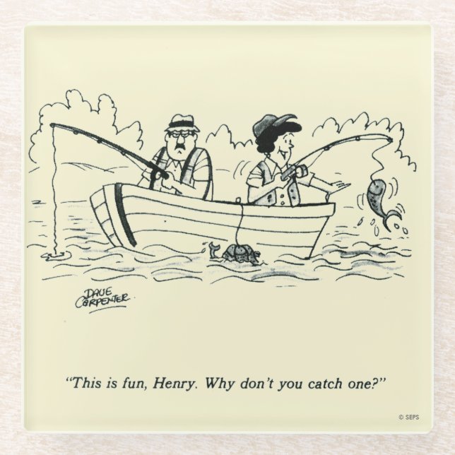 Angelausflug Glasuntersetzer (Vorderseite)