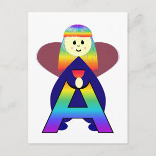 Angelbet Letter A Postkarte