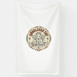 Angelcore Katze Angelcore Katze Vintage Vektor Kun Banner