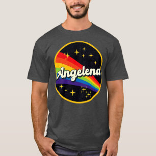 Angelena Regenbogen im Weltraum im Vintage-Stil T-Shirt