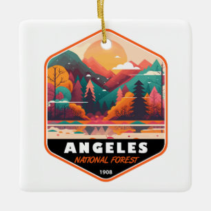 Angeles National Forest California Vintages Emblem Keramikornament