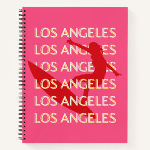 Angeles Travel Art, Kalifornien, Travel Art, Pink Notizbuch