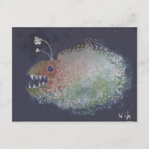 Angelfisch? Oder ein Klecks mit Zähnen? Postkarte