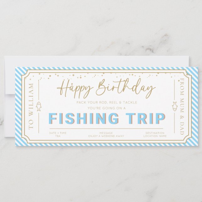 Angelfisch-Trip-Geburtstagsgeschenkgutschein Karte (Vorderseite)